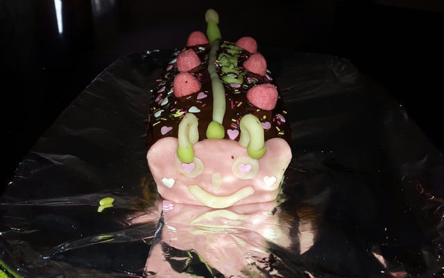 Gâteau chenille au chocolat