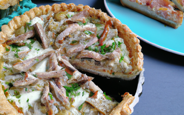 Tarte au thon et crevettes