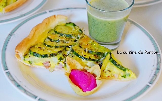 Tarte aux courgettes à l'ail des ours