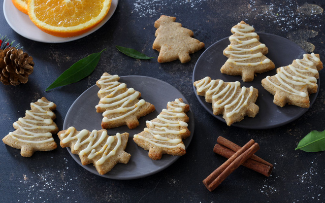 Sablés sapin de Noël à l'orange (vegan et sans gluten)