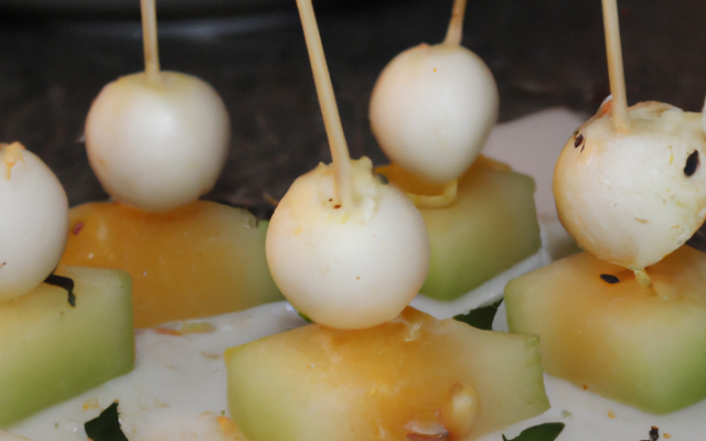 Brochettes de melon et sa suite