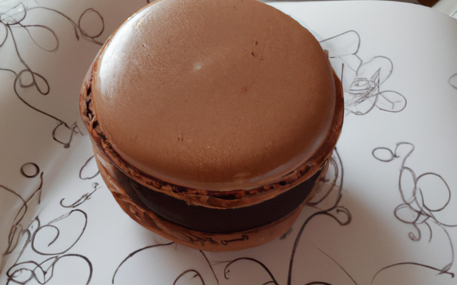 Macaron géant à la ganache au chocolat légère