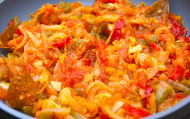 Piperade basquaise revisitée