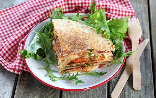 Pizza quesadillas