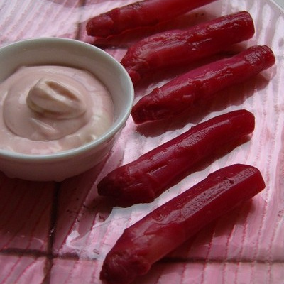 Asperges tout en rose.
