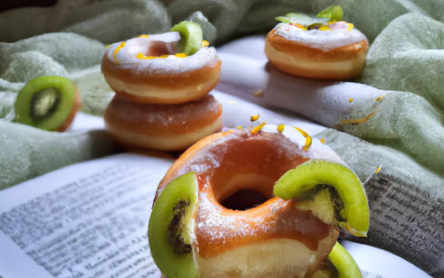 Donuts vanillé aux kiwis