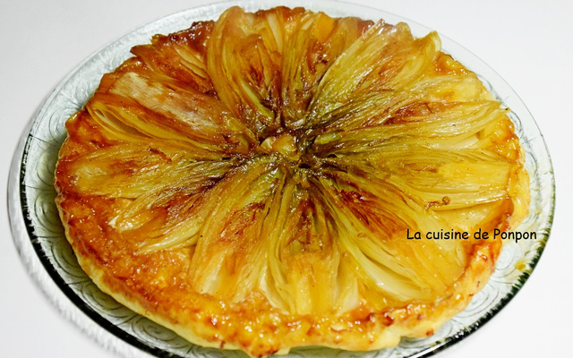 Tatin d'endives à la cassonade et moutarde