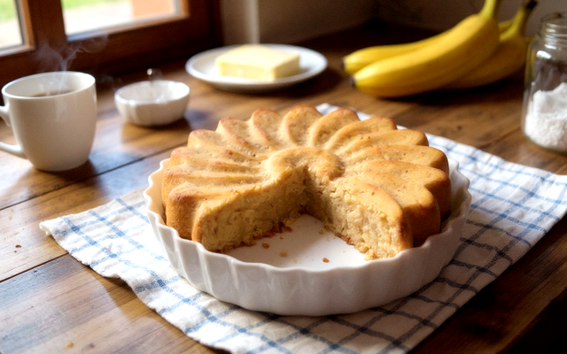 Gâteau sans œuf à la banane