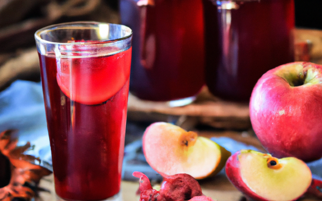 Compote de pomme à l'hibiscus/bissap
