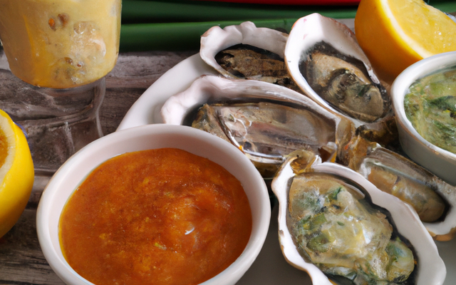 Huîtres crues et ses sauces
