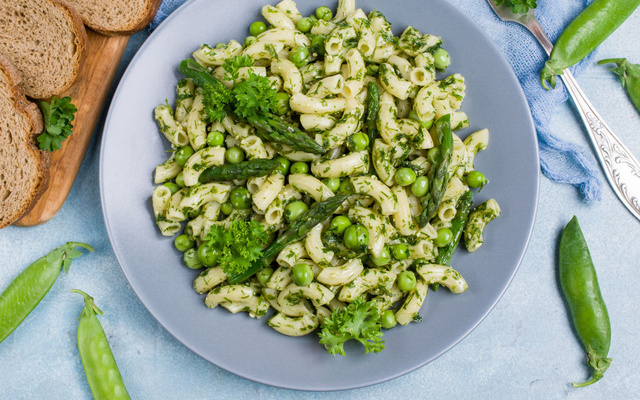 Salade de Macaroni al Pesto aux haricots