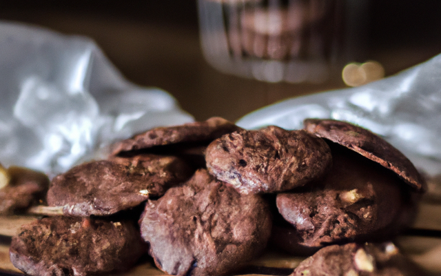 Tendres biscuits cacaotés aux noisettes