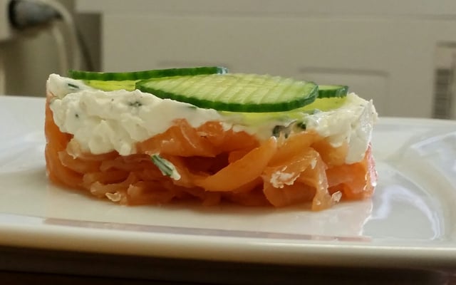 Fraîcheur de saumon au chèvre