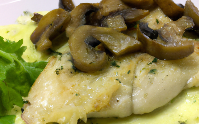 Rôti de cabillaud aux champignons