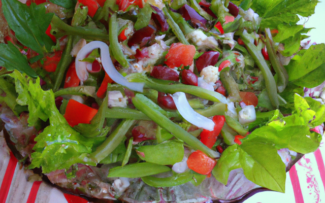 Salade de printemps aux fèves et haricots coco