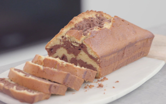 Cake marbré au chocolat (cuisson combinée vapeur)