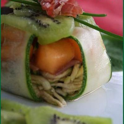 Timbale de courgette au melon