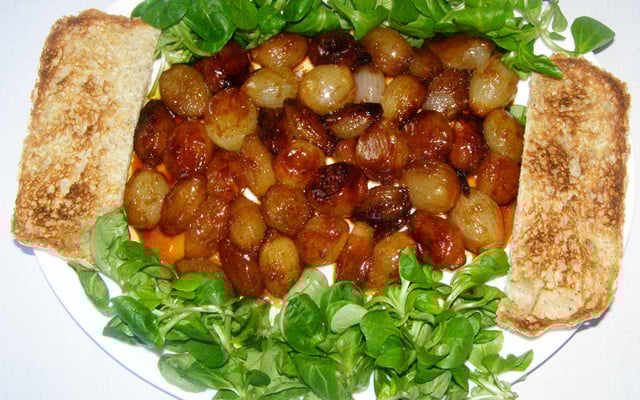 Oignons grelots caramélisés au Floc de Gascogne