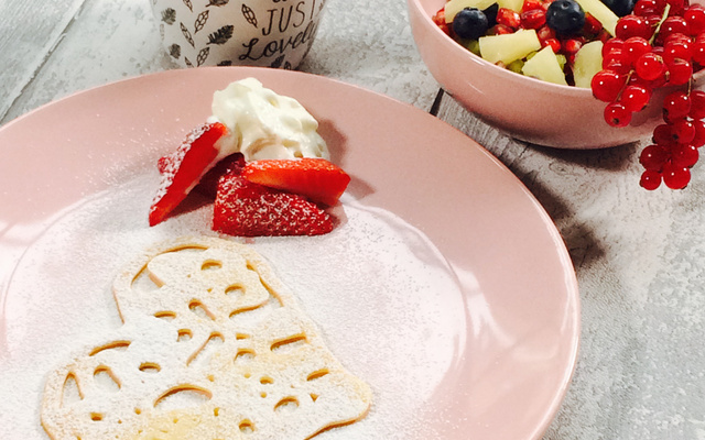 Crêpes dentelles en forme de cœur