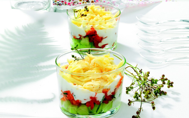 Verrine fraîche à la tome de Savoie