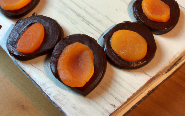 Palets aux abricots secs, cœur au chocolat