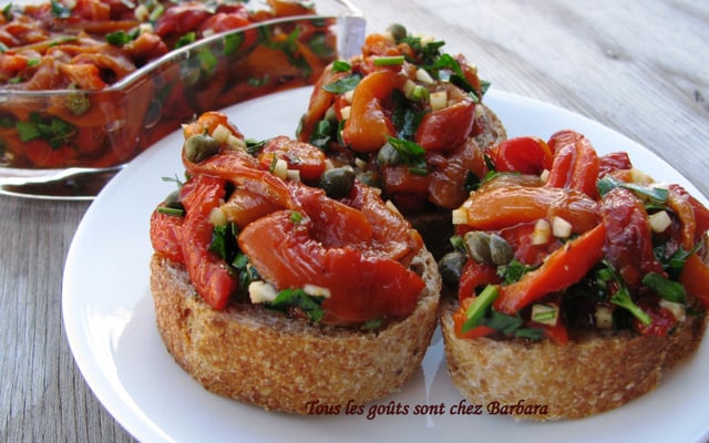 Salade de poivrons rôtis