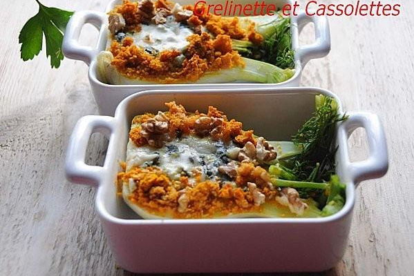 Fenouils gratinés au roquefort