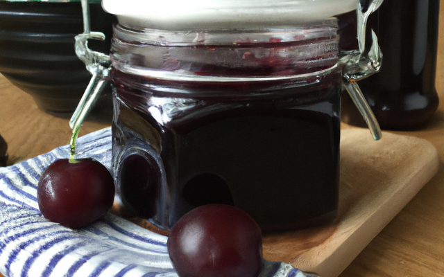 Forêt noire et sa confiture de cerise maison