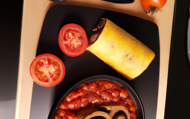 Biscuit roulé au bœuf et à la tomate