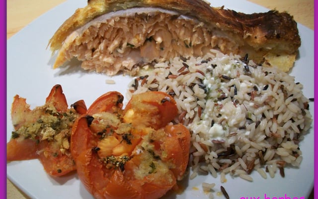 Feuilleté de saumon aux herbes