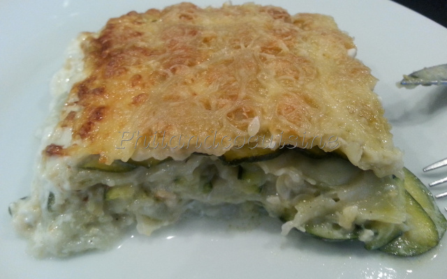 Gratin de courgettes aux ravioles classique