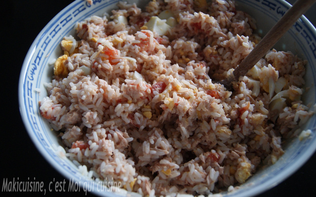Salade de riz thon et tomate