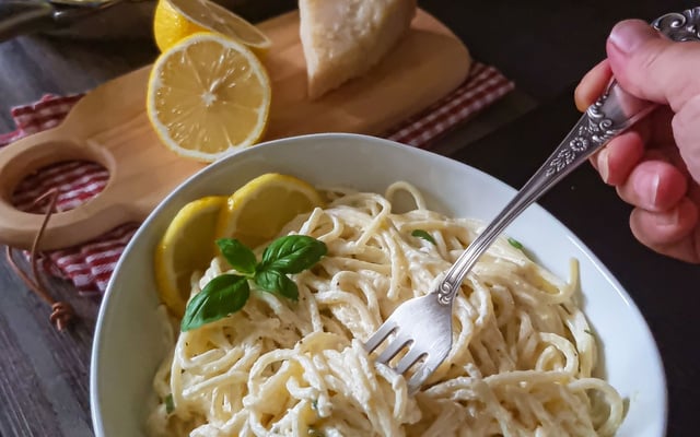 Spaghetti au citron ultra crémeux