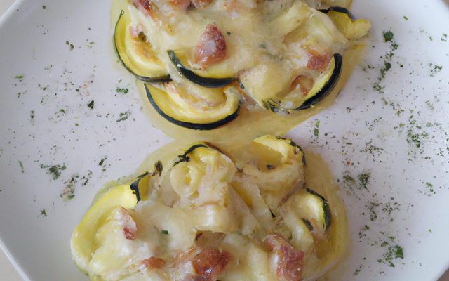 Courgettes à la carbonnara