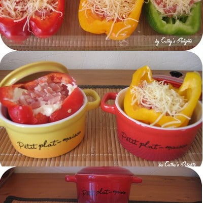 Poivrons farcis au Kiri