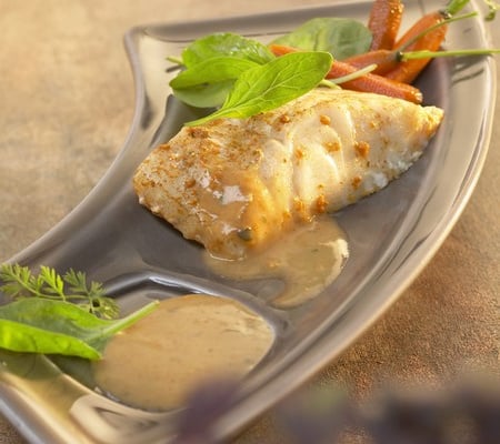 Dos de cabillaud à la crème de maroilles