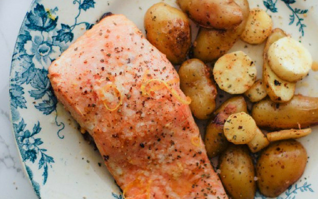 Pavés de saumon au citron et gingembre