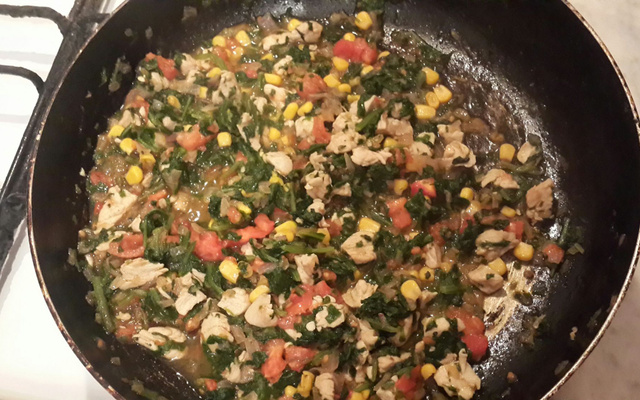 Quesadilla au poulet et légumes