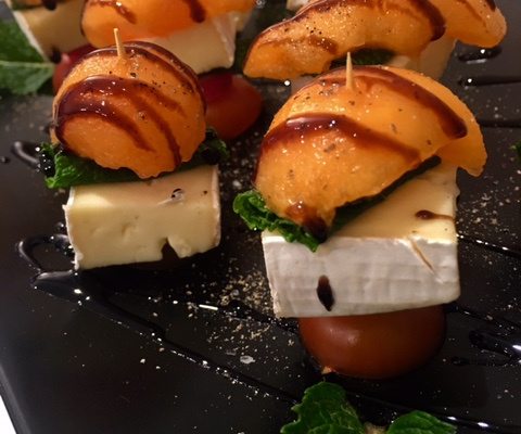 Parasols de melon à la menthe