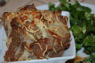 Galette aux pétoncles et fondue de poireaux