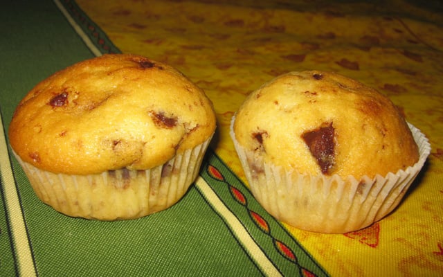 Muffins aux pépites de chocolat savoureux