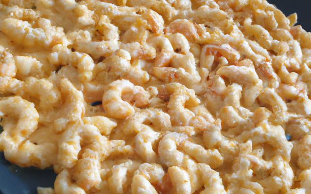 Macaroni à la vanille crevettes