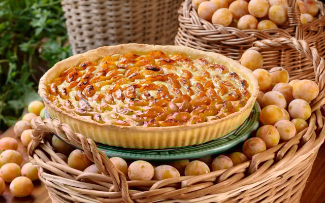 Tarte à la mirabelle et aux amandes