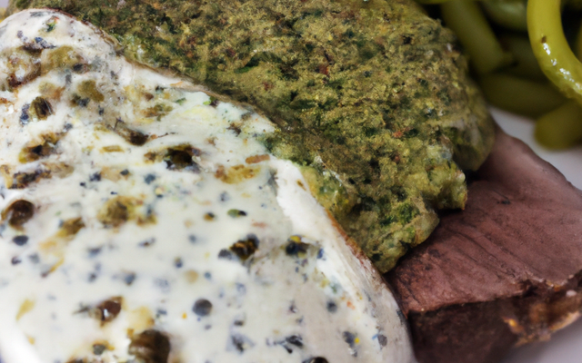 Steak au poivre vert et boursin