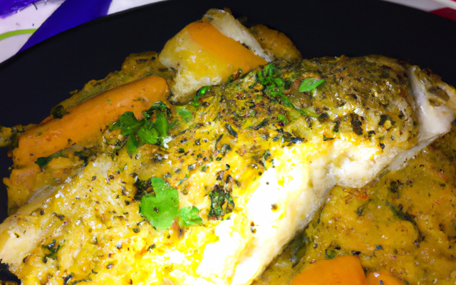 Darne de cabillaud à l'indienne