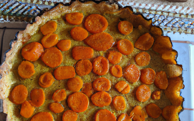 Tarte de carottes et d'abricots au gingembre