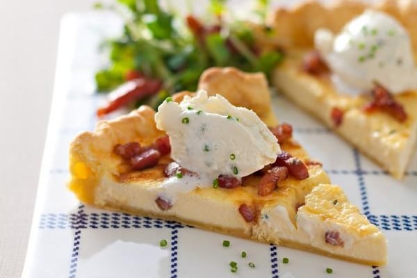Quiche exquise de Lorraine au fromage à la Crème Elle & Vire