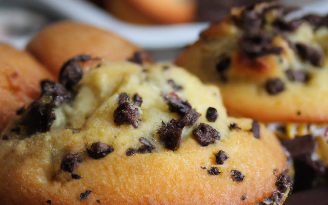 Muffins à la vanille et aux pépites de chocolat