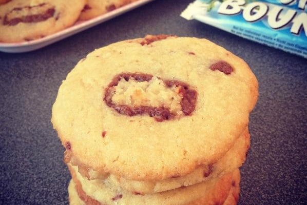 Cookies bounty et chocolat blanc