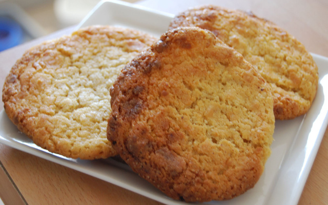Cookies chocolat blanc et poudre de noisette